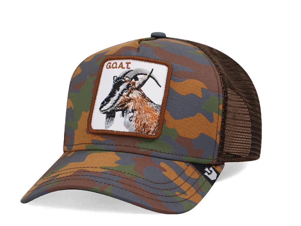 Goorin Bros Clay Henry Goat Brown Camouflage Trucker Snapback Casquette