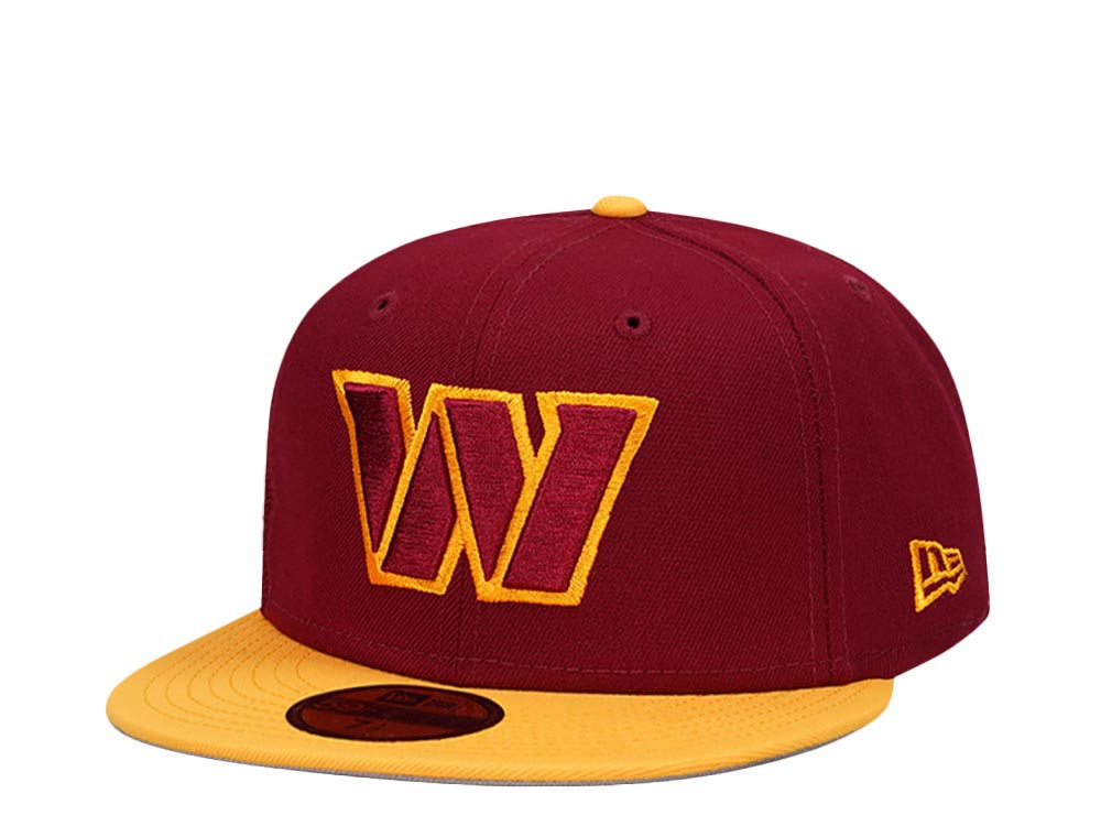 New Era Washington Football Team Maroon Gold Two Tone Edition 59Fifty Fitted Casquette