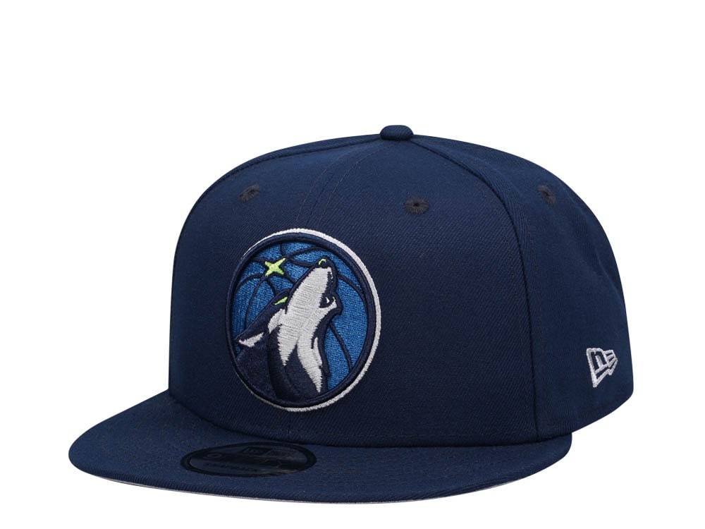 New Era Minnesota Timberwolves Navy Classic Edition 9Fifty Snapback Casquette