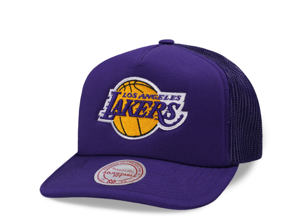 Mitchell & Ness Los Angeles Lakers Purple Trucker Adjustable Fit Snapback Casquette