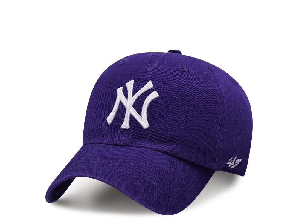 47Brand New York Yankees Purple Clean up Strapback Casquette