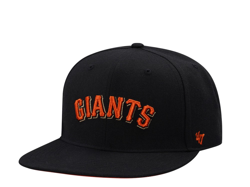 47Brand San Francisco Giants Black No Shot Script Captain Snapback Casquette