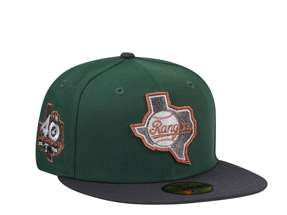 New Era Texas Rangers 40th Anniversary Pine Copper Two Tone Edition 59Fifty Fitted Casquette