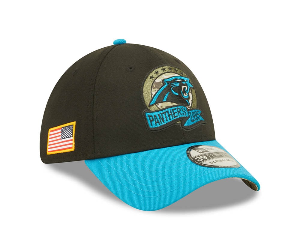 New Era Carolina Panthers Salute to Service 2022 39Thirty Stretch Casquette