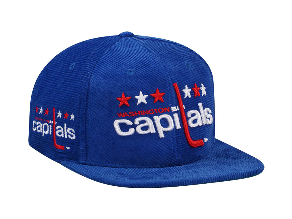 Mitchell & Ness Washington Capitals Blue Cord Vintage Snapback Casquette