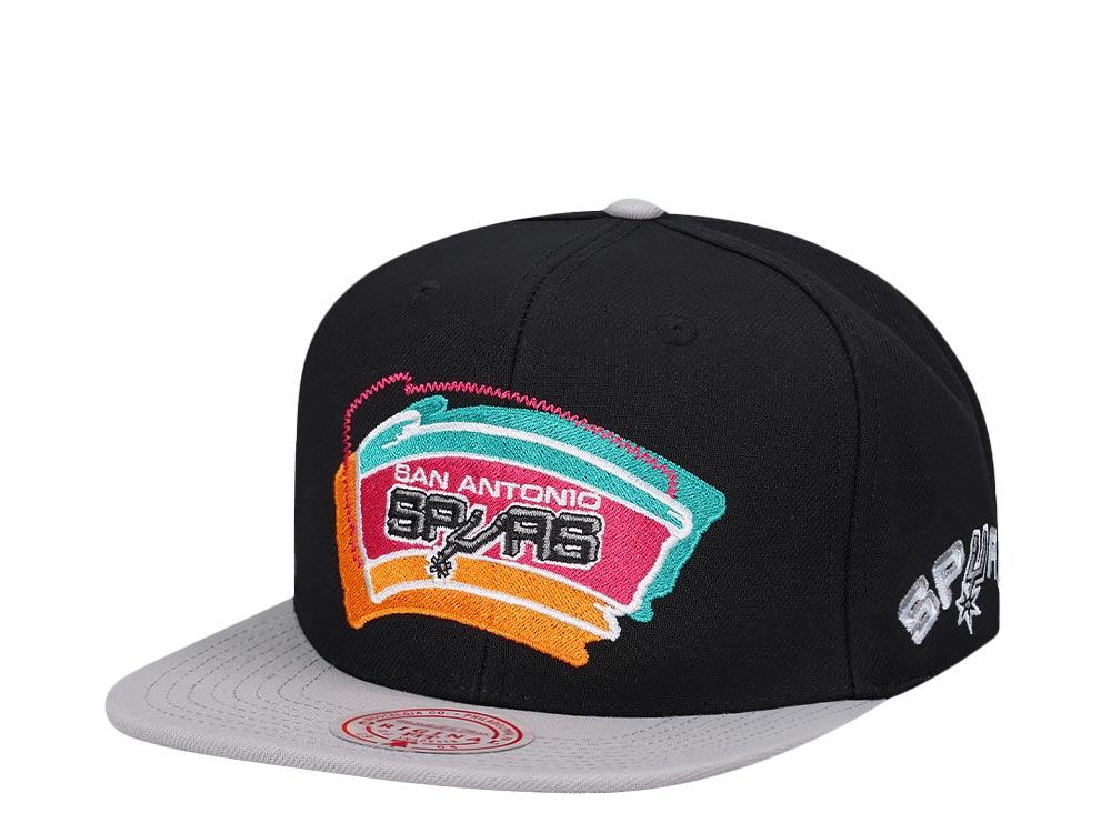 Mitchell & Ness San Antonio Spurs Logo Blur Hardwood Classic Snapback Casquette