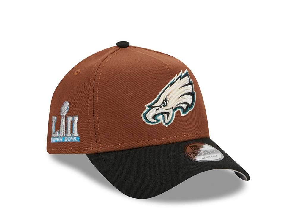 New Era Philadelphia Eagles Super Bowl LII Harvest Two Tone 9Forty A Frame Snapback Casquette