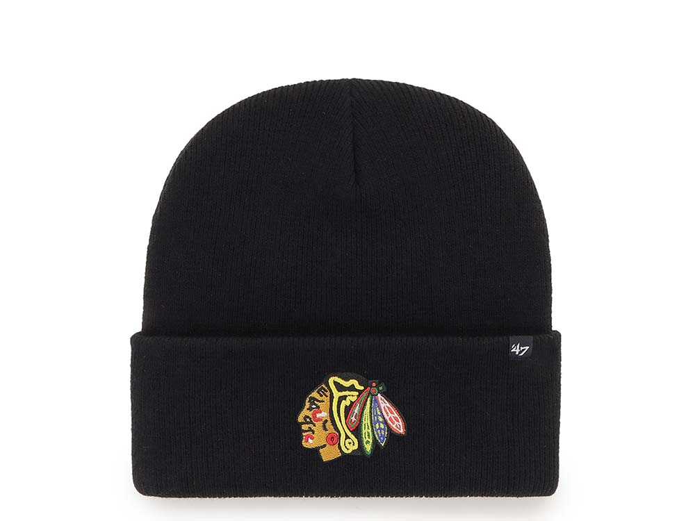 47 Brand Chicago Blackhawks Black Edition Cuff Chapeau