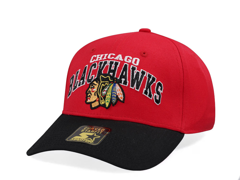 New Era Chicago Blackhawks Crowd Pleaser Edition Black Curved Snapback Casquette