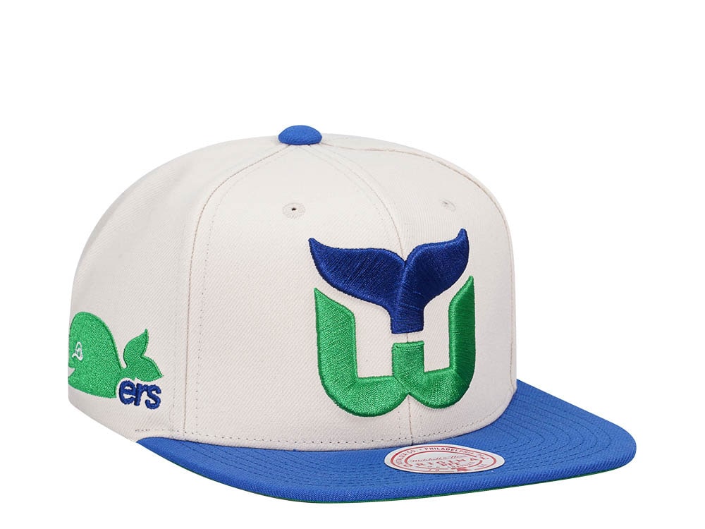 Mitchell & Ness Hartford Whalers Vintage Off-White Snapback Casquette