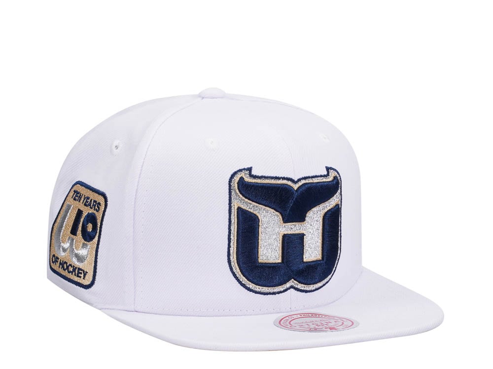 Mitchell & Ness Hartford Whalers 10th Anniversary Winter White Snapback Casquette