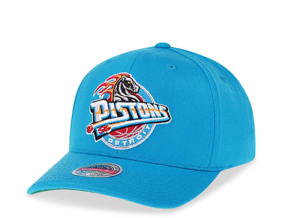 Mitchell & Ness Detroit Pistons Team Ground Red Line Solid Flex Snapback Casquette