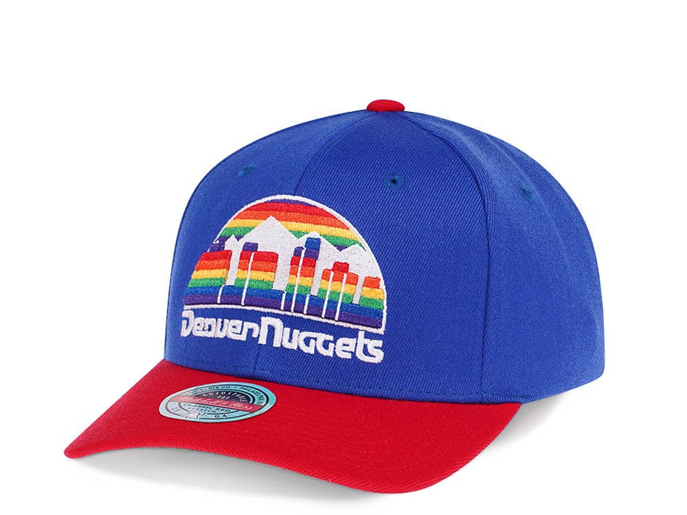 Mitchell & Ness Denver Nuggets Team Ground Red Line Solid Flex Two Tone Snapback Casquette