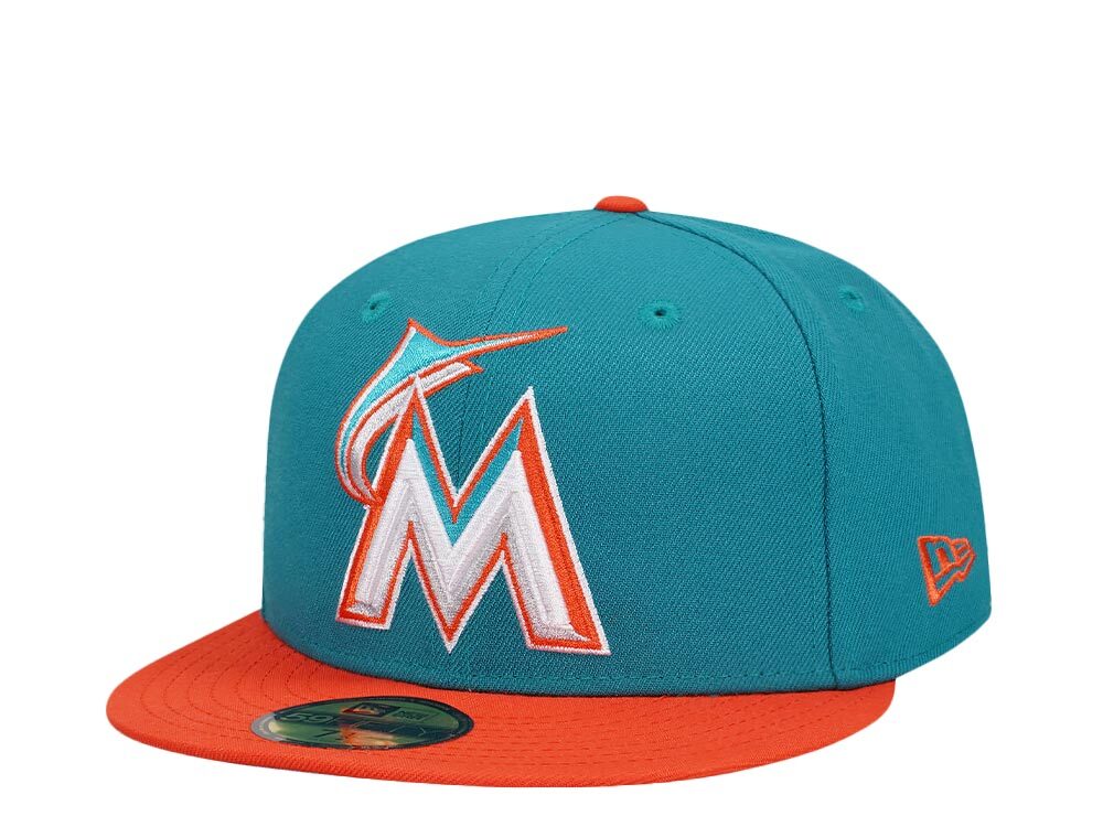 New Era Miami Marlins Teal Orange Two Tone Edition 59Fifty Fitted Casquette