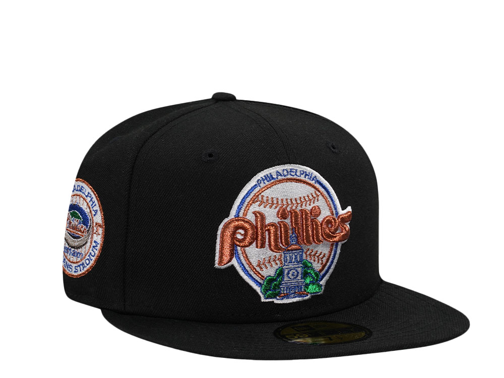 New Era Philadelphia Phillies Veterans Stadium Black Copper Throwback Edition 59Fifty Fitted Casquette