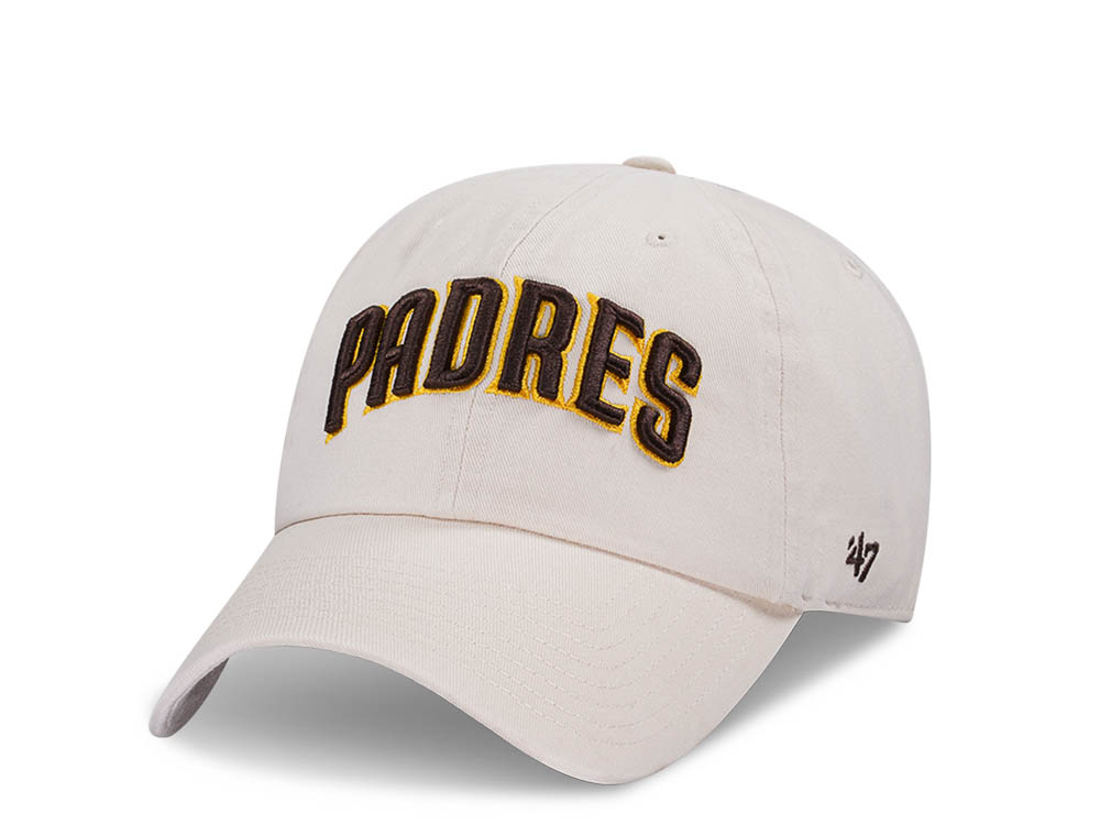 47Brand San Diego Padres Natural Script Clean Up Strapback Casquette