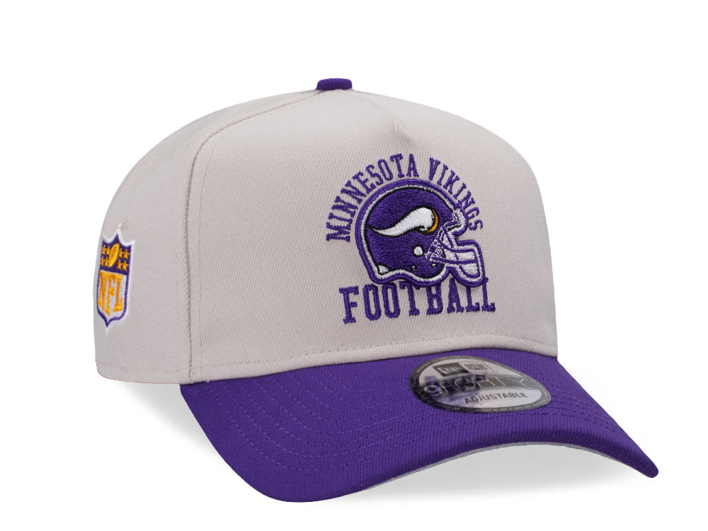 New Era Minnesota Vikings Stone Two Tone 9Forty A Frame Snapback Casquette