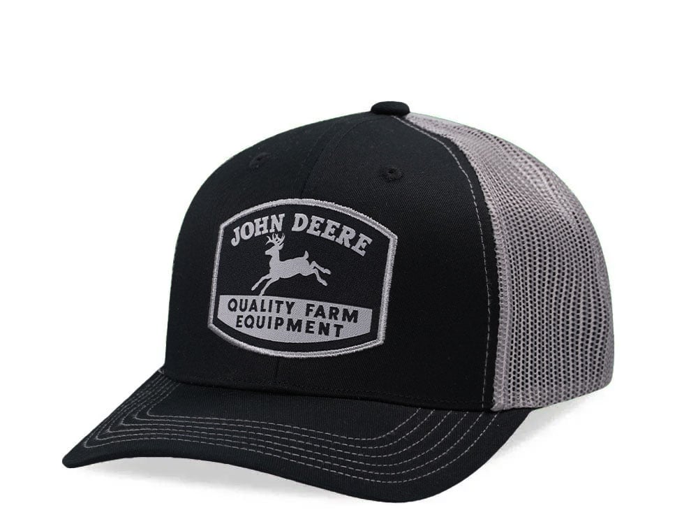 John Deere Quality Farm Vitnage Charcoal Trucker Snapback Casquette