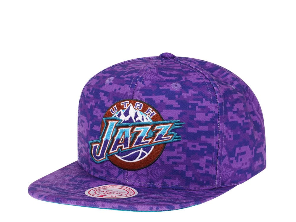 Mitchell & Ness Utah Jazz NBA Team Digi Camo Hardwood Classic Snapback Casquette