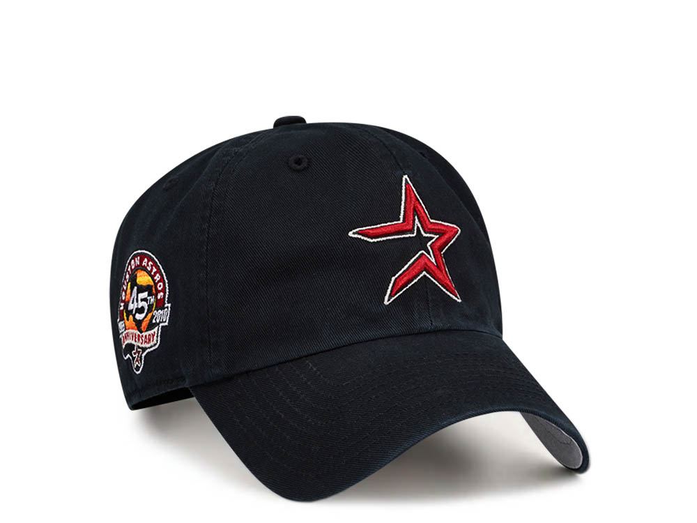 47Brand Houston Astros 45th Anniversary Black Clean Up Strapback Casquette