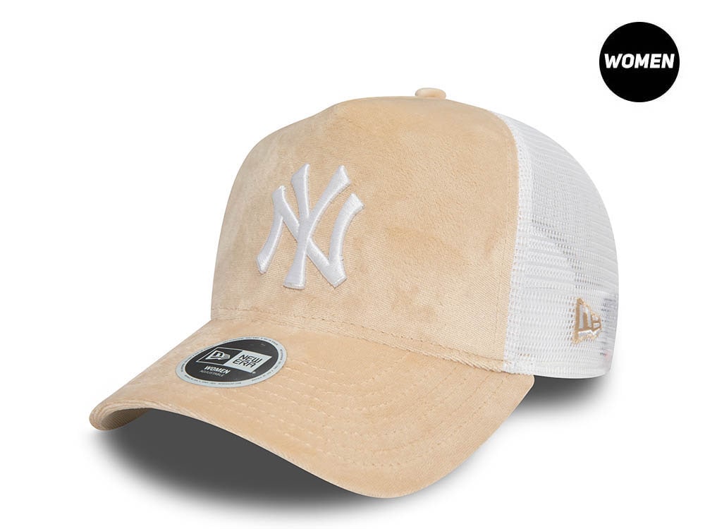 New Era New York Yankees Stone Velour Womens Trucker Snapback Casquette