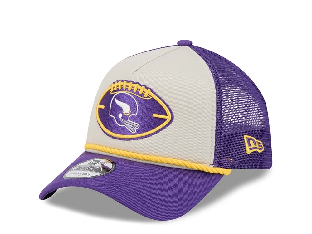 New Era Minnesota Vikings Sideline 2024 9Forty A Frame Trucker Snapback Casquette