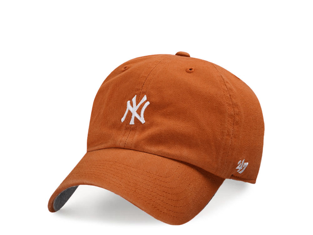 47Brand New York Yankees Burnt Orange Base Runner Clean up Strapback Casquette