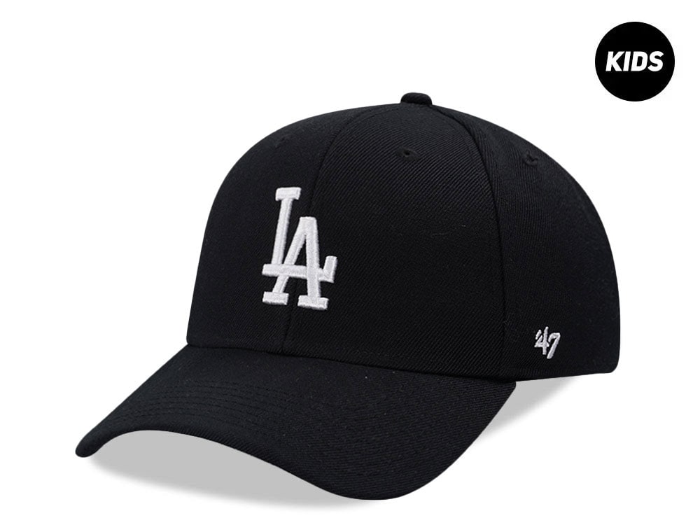 47Brand Los Angeles Dodgers Black MVP Kids Strapback Casquette