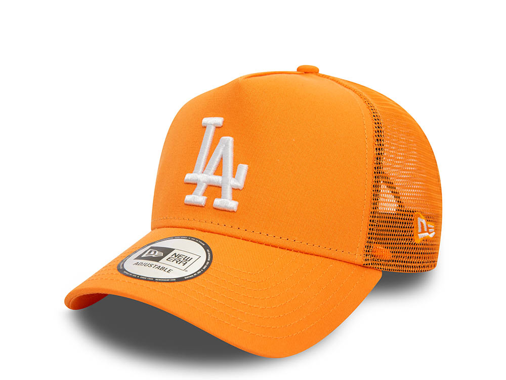 New Era Los Angeles Dodgers League Orange Trucker A Frame Snapback Casquette