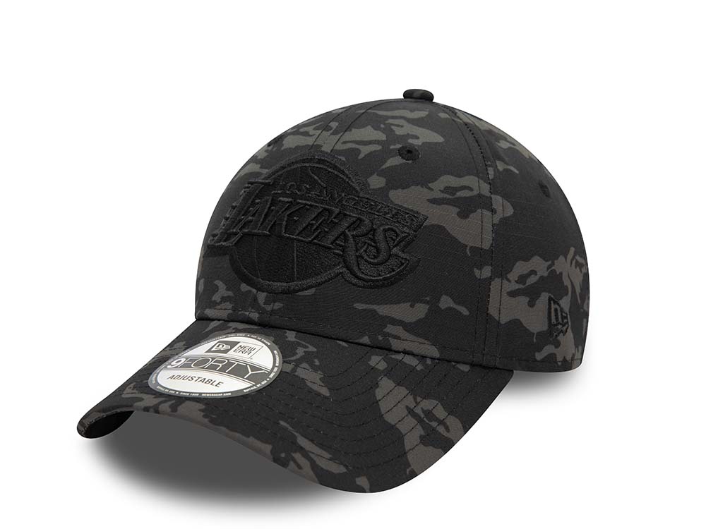 New Era Los Angeles Lakers Camo Black 9Forty Strapback Casquette