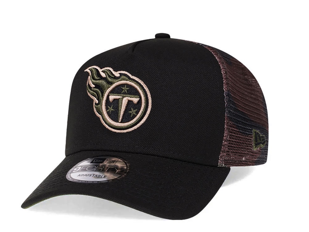 New Era Tennessee Titans Camo 9Forty A Frame Trucker Snapback Casquette