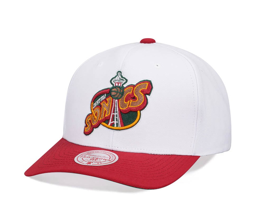 Mitchell & Ness Seattle Supersonics Team Two Tone 2.0 Pro White Snapback Casquette