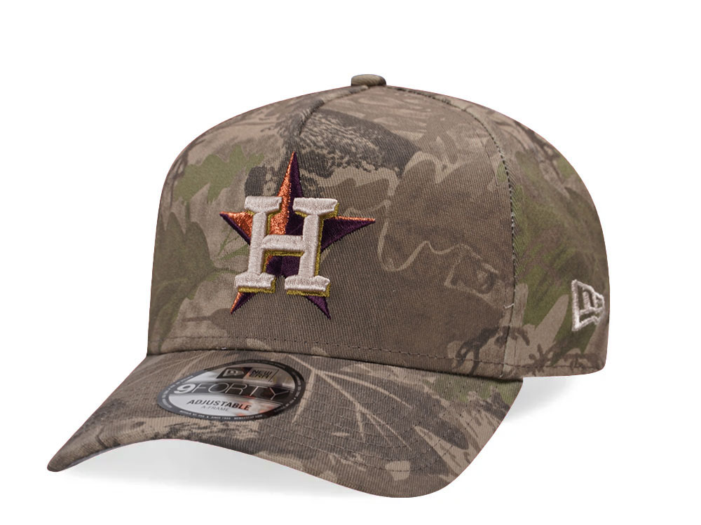 New Era Houston Astros Leaf Camo Copper 9Forty A Frame Snapback Casquette