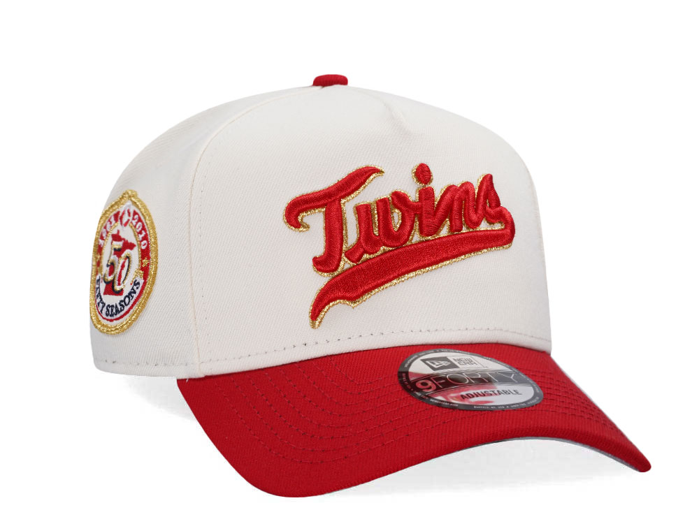 New Era Minnesota Twins 50th Anniversary Chrome Two Tone Edition A Frame Snapback Casquette