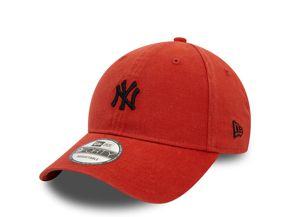 New Era New York Yankees Washed Red 9Forty Strapback Casquette