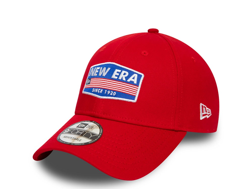 New Era NE USA Patch Red 9Forty Strapback Casquette