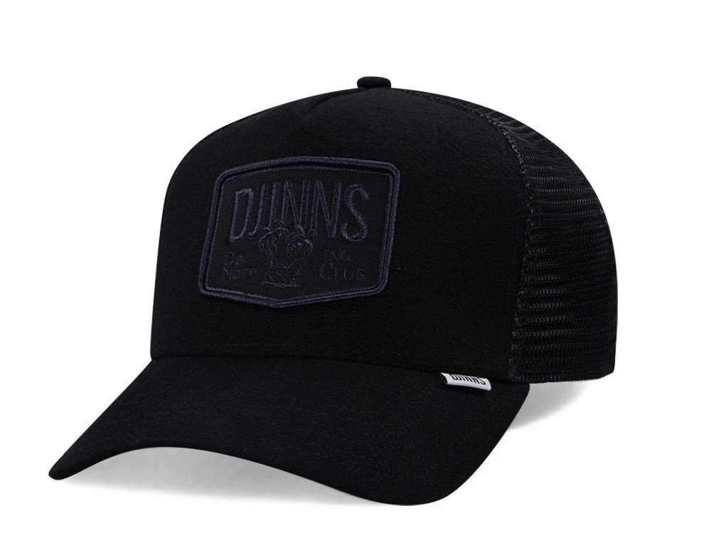 Djinns Hippy Canvas Black Trucker Snapback Casquette