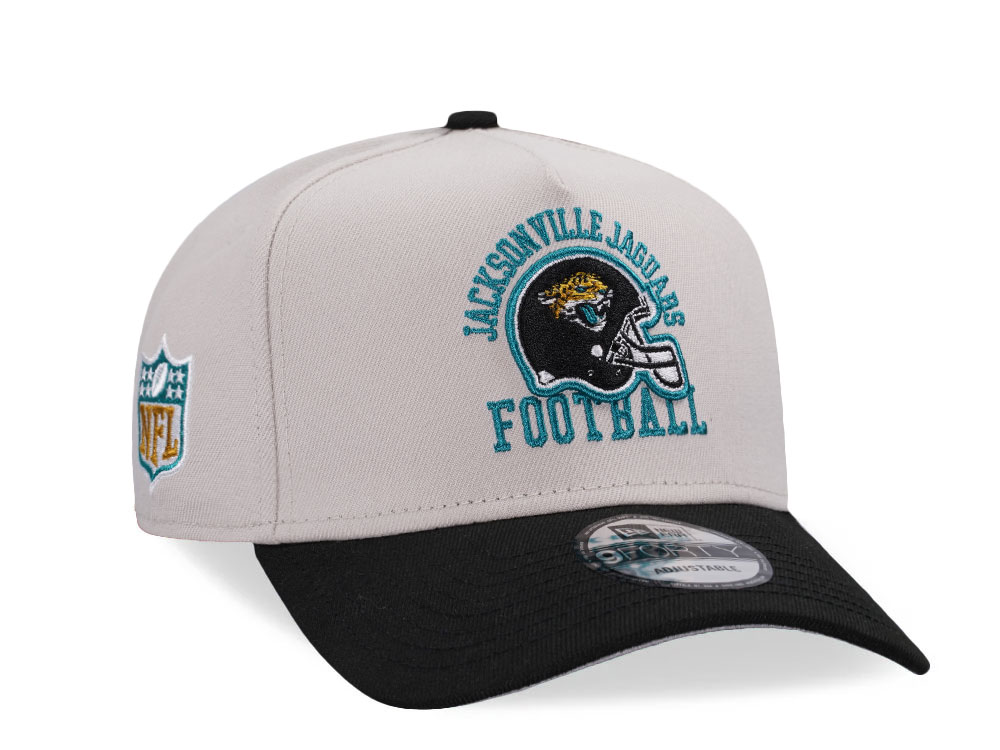 New Era Jacksonville Jaguars Stone Two Tone 9Forty A Frame Snapback Casquette