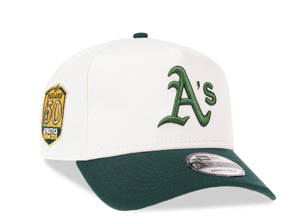 New Era Oakland Athletics 50th Anniversary Chrome Two Tone Edition 9Forty A Frame Snapback Casquette