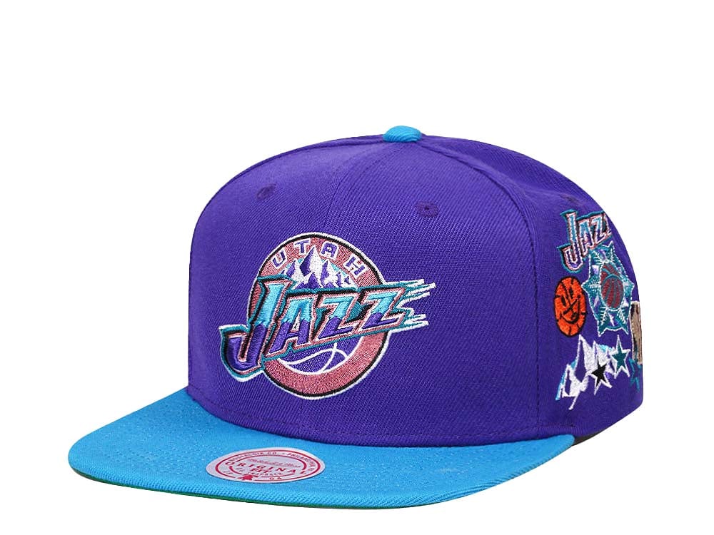 Mitchell & Ness Utah Jazz Patch Overload Hardwood Classic Snapback Casquette