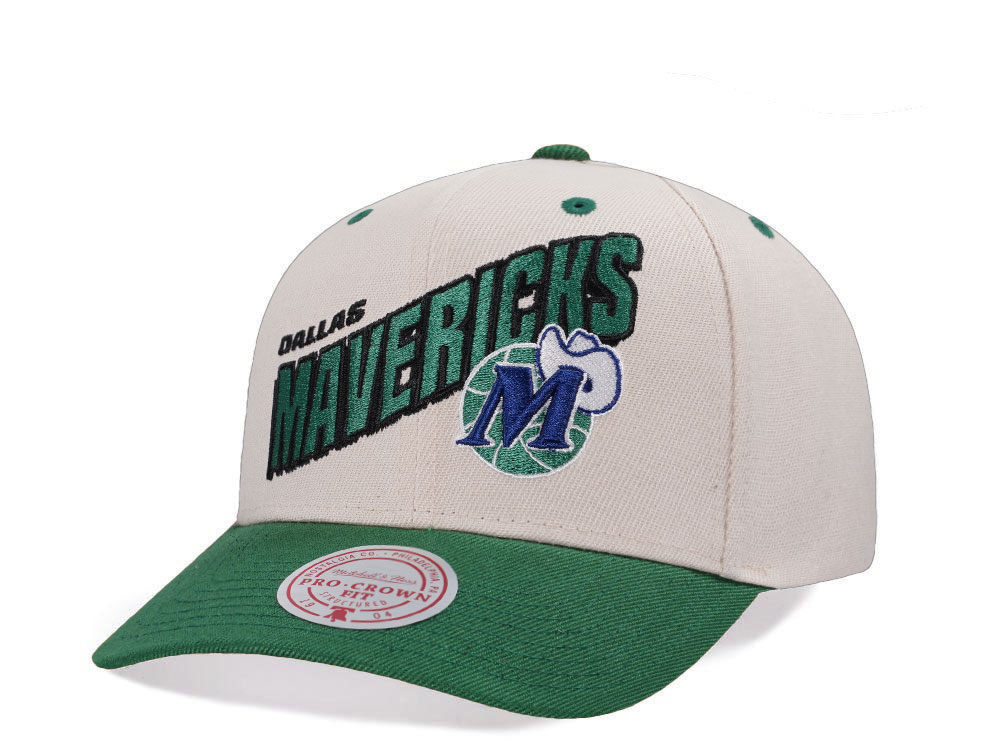 Mitchell & Ness Dallas Mavericks Chrome Two Tone Pro Crown Fit Snapback Casquette