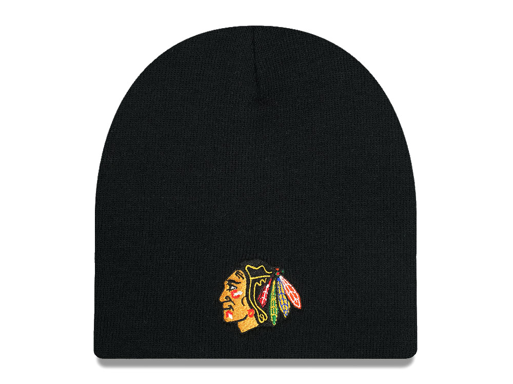 American Needle Chicago Blackhawks Cuffless Black Casquette