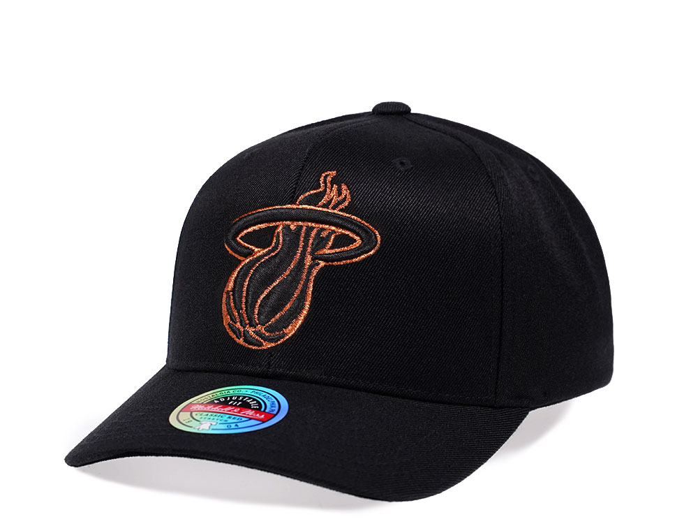 Mitchell & Ness Miami Heat Copper Flash Edition Red Line Flex Snapback Casquette