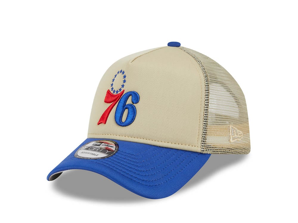 New Era Philadelphia 76ers All Day Two Tone 9Forty A Frame Trucker Snapback Casquette