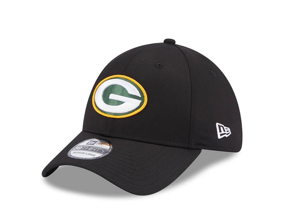 New Era Green Bay Packers Comfort Black Edition 39Thirty Stretch Casquette