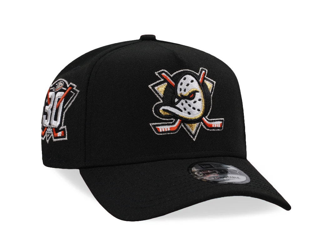 New Era Anaheim Ducks 30th Anniversary Black Edition 9Forty A Frame Snapback Casquette