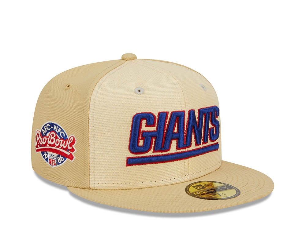 New Era New York Giants Pro Bowl 1986 Raffia Front Vegas Gold Edition 59Fifty Fitted Casquette