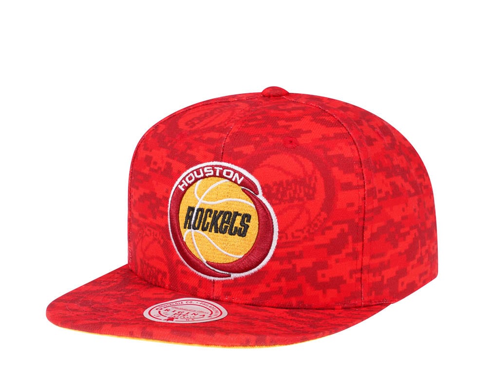 Mitchell & Ness Houston Rockets NBA Team Digi Camo Hardwood Classic Snapback Casquette