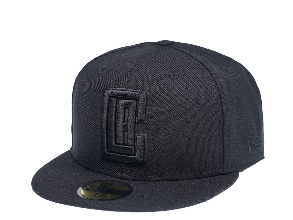 New Era Los Angeles Clippers Black on Black Edition 59Fifty Fitted Casquettes