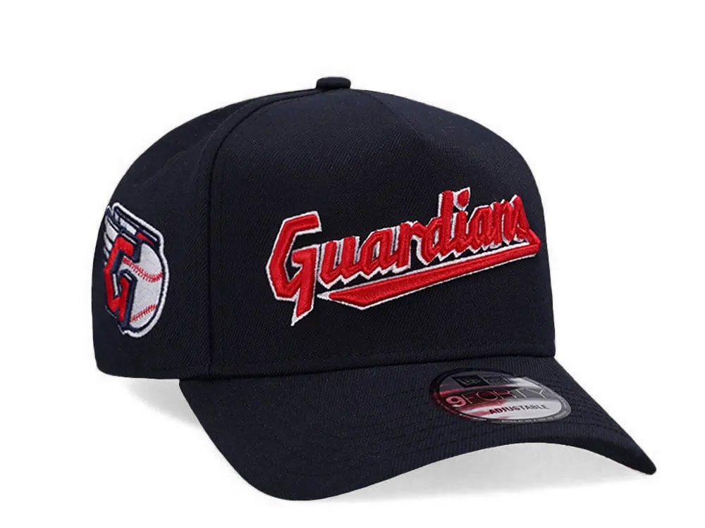 New Era Cleveland Guardians Navy Classic 9Forty A Frame Snapback Casquette